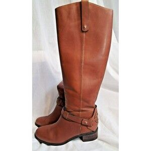 Franco Fortini Campbell Tall Riding Boots #126155 Brown Leather Sz 6M